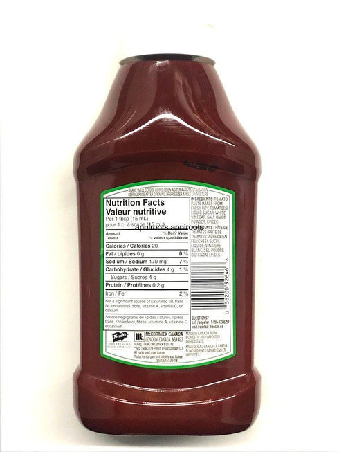 FRENCH'S TOMATO KETCHUP 1L - apniroots Grocery
