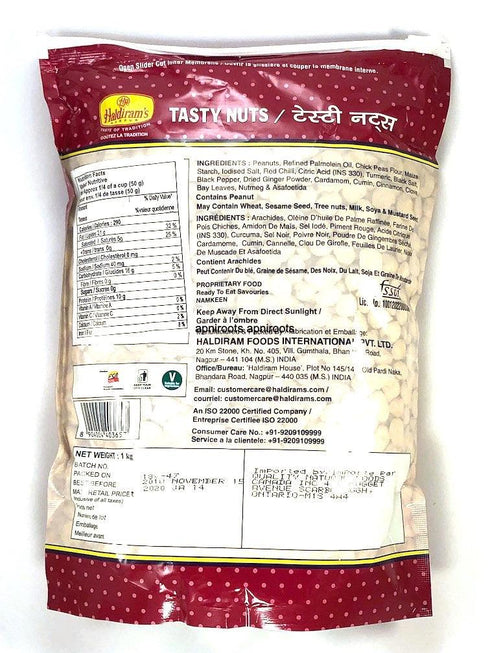 HALDIRAM TASTY NUTS1KG - apniroots Grocery