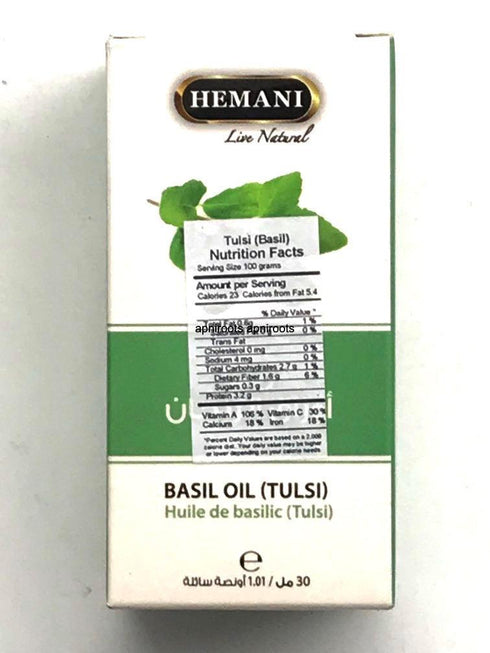 HEMANI BASIL OIL 30ML - apniroots Grocery