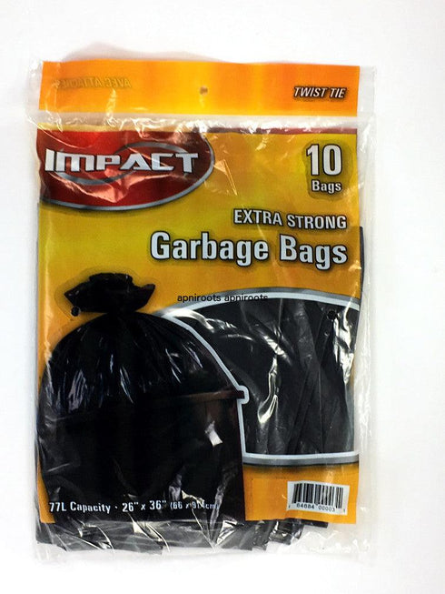 Impact - Extra Strong Garbage Bags - 0lb 10 - apniroots Grocery