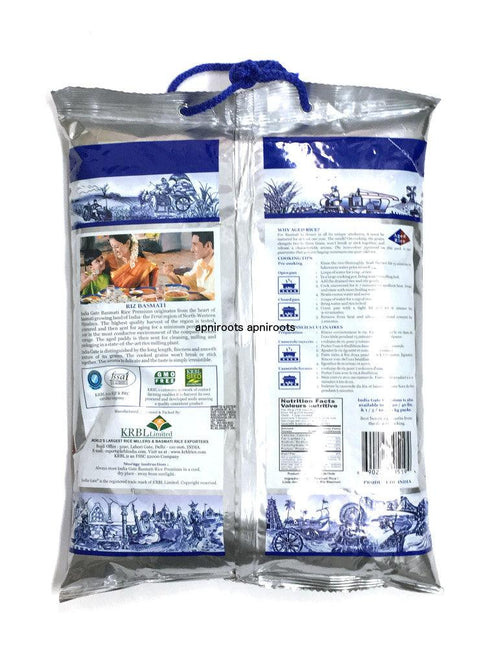 India Gate - Basmati Rice Premium- 10lb - apniroots Grocery