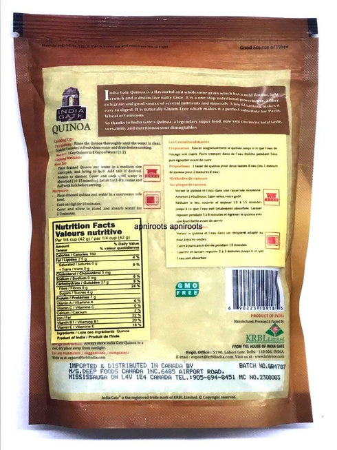 INDIA GATE QUINOA 1LB - apniroots Grocery