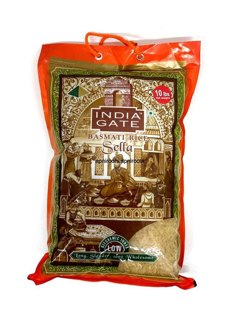 INDIA GATE SELLA BROWN RICE 10LB - apniroots Grocery