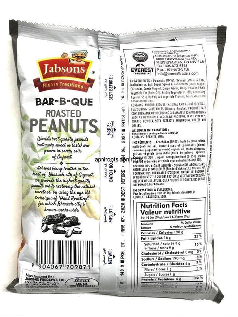 JABSONS BAR-B-Q PEANUTS - apniroots Grocery
