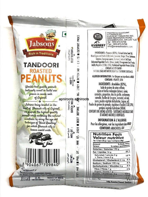 JABSONS TAND. ROASTED PEANUT - apniroots Grocery