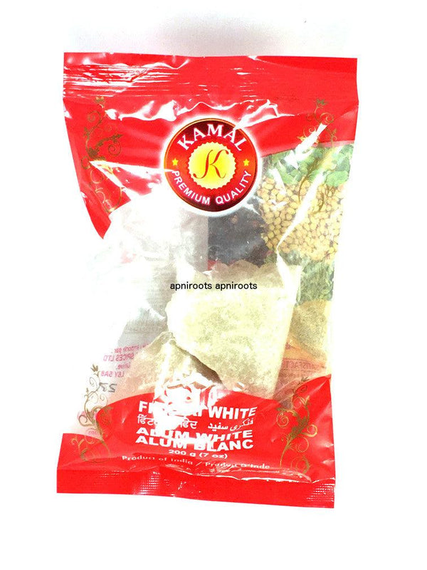 Kamal - Fitkari White Alum - 200gm - apniroots Grocery