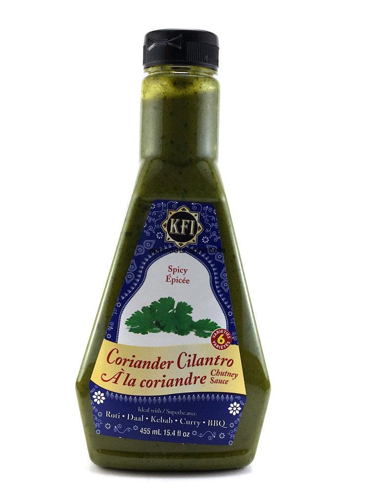Kfi Coriander Cilantro Spicy Chutney Sauce 455ml by at apniroots