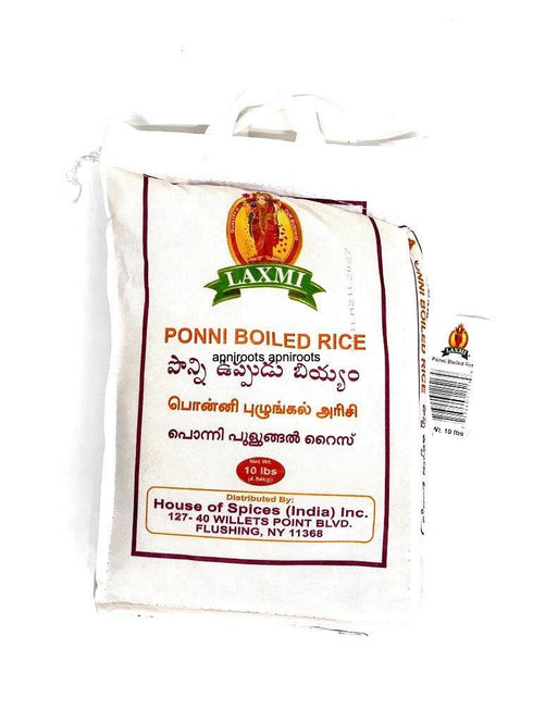 LAXMI PONNI BOILED RICE 10LB - apniroots Grocery