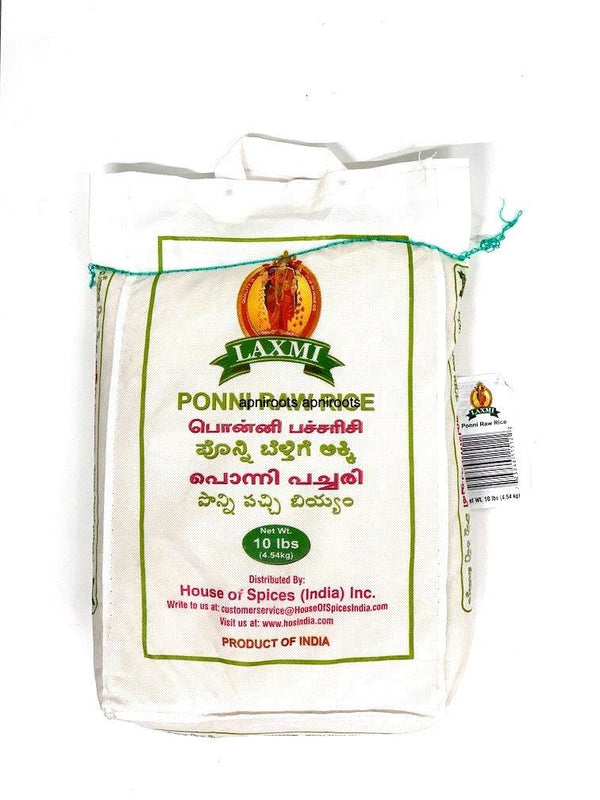 LAXMI PONNI RAW RICE 10LB - apniroots Grocery