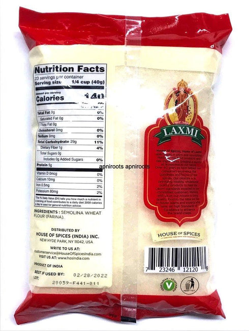 LAXMI SOOJI COARSE 2LBS - apniroots Grocery
