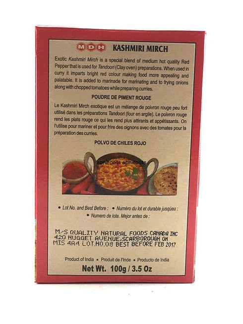 Mdh - Kashmiri mirch - 100gm - apniroots Grocery