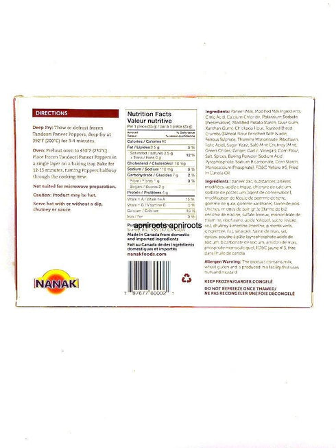 NANAK TAND PANEER POPPERS 454G - apniroots Grocery