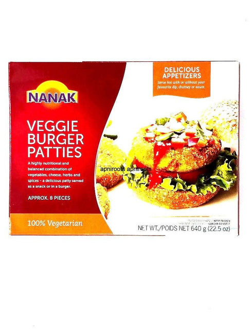 NANAK VEGGIE BURGER-640G - apniroots Grocery