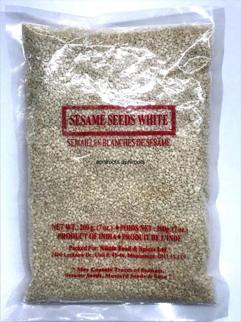 NIKITA SESAME SEEDS WHIT 200 G - apniroots Grocery