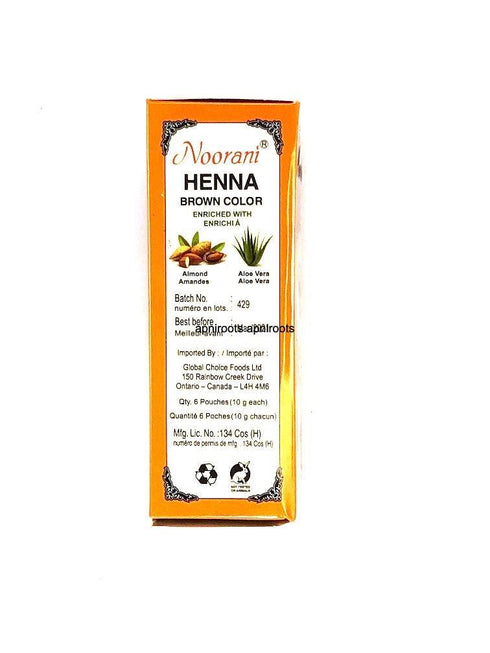 NOORANI BROWNHENNA 6X10G - apniroots Grocery