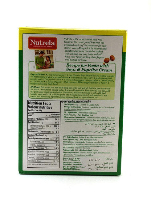 Nutrela - Soya Mini Chunks - 200gm - apniroots Grocery