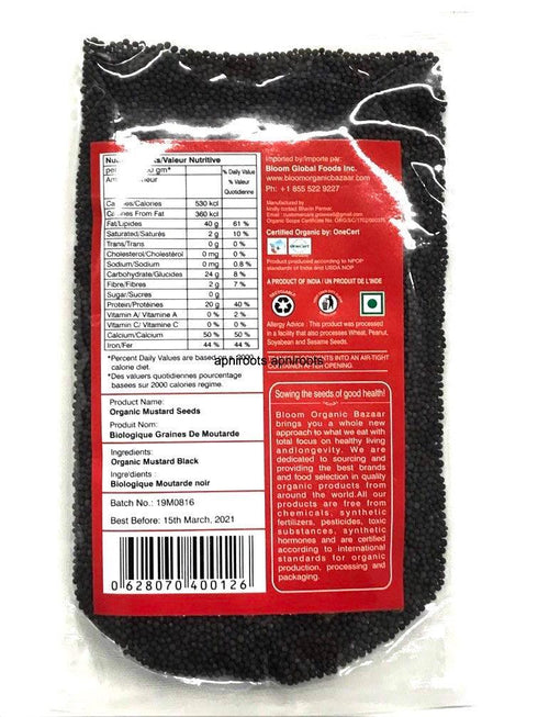 ORG.MUSTARD SEEDS 200G - apniroots Grocery