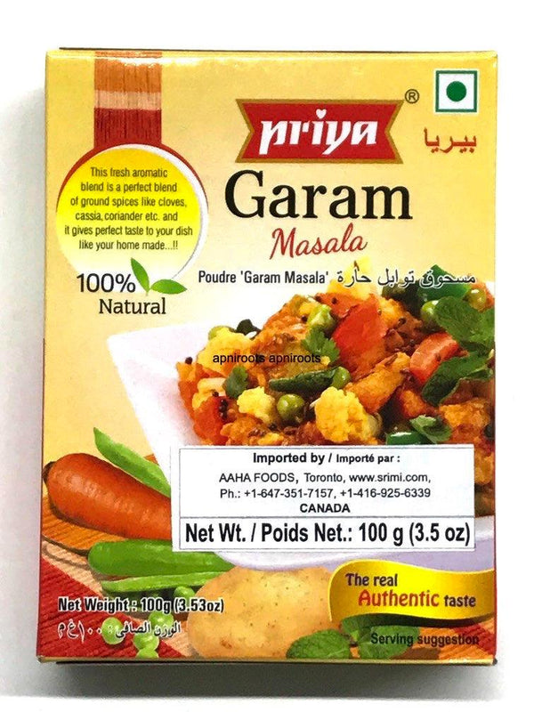 PRIYA GARAM MASALA 100GM - apniroots Grocery