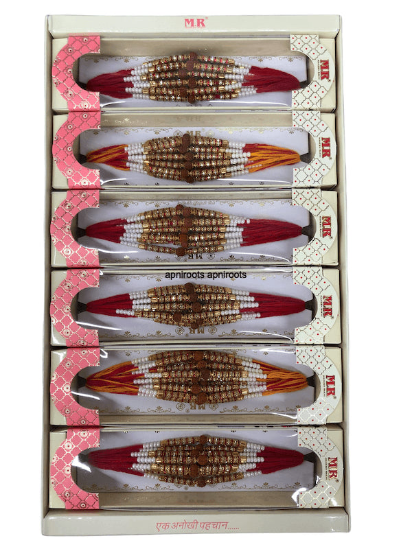 RAKHI Dozen Pack 003 - 1 pack of 10 pcs - apniroots Grocery