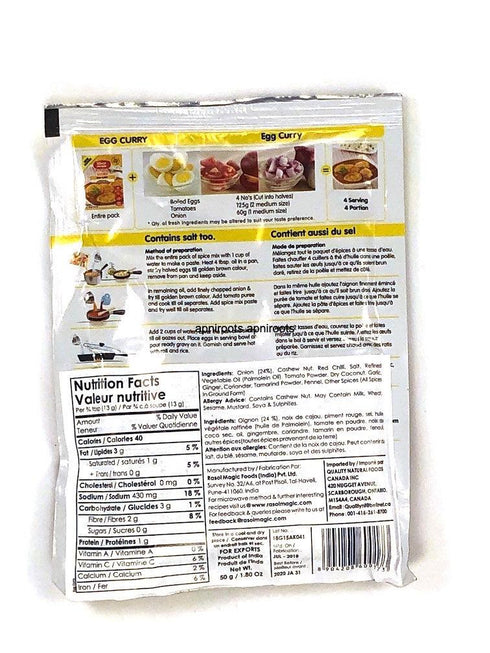 RASOI MAGIC EGG CURRY - apniroots Grocery