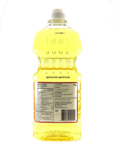 Saporito Foods - Canola Oil - 1l - apniroots Grocery