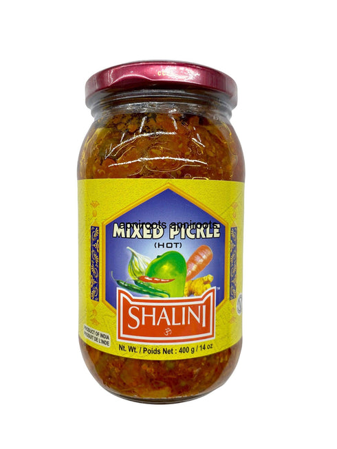 SHALINI MIXED PICKLE HOT 400GM - apniroots Grocery