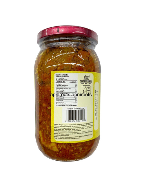 SHALINI MIXED PICKLE HOT 400GM - apniroots Grocery