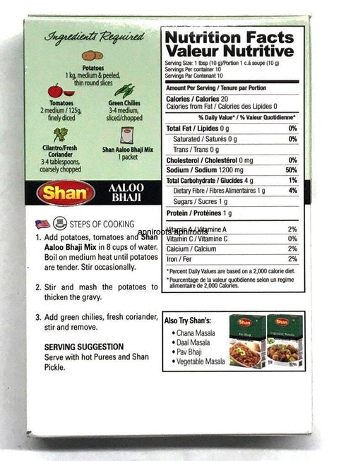 SHAN_AAOLLBHAJIMSALA-50GM - apniroots Grocery