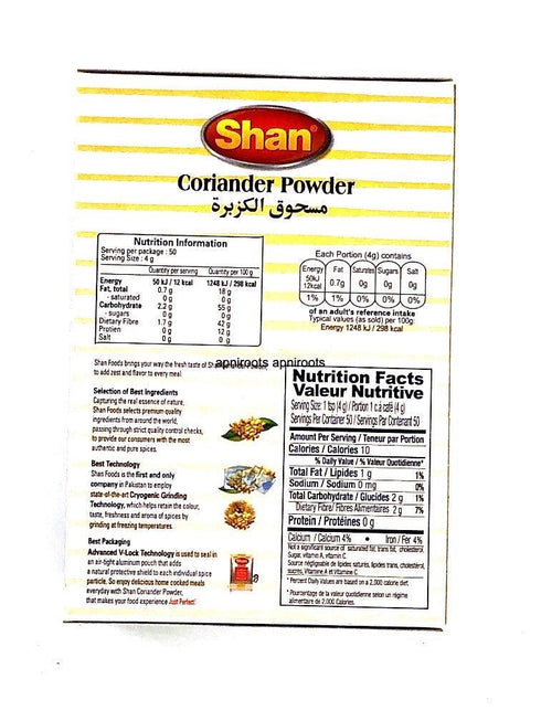 SHAN CORIANDER POWDER200G - apniroots Grocery