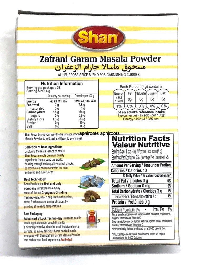 SHAN GARAM MASALA MIX100G by at apniroots Indian Grocery Store Online