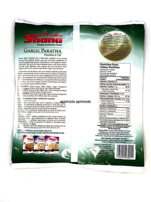 SHANA GARLIC PARATHA - apniroots Grocery
