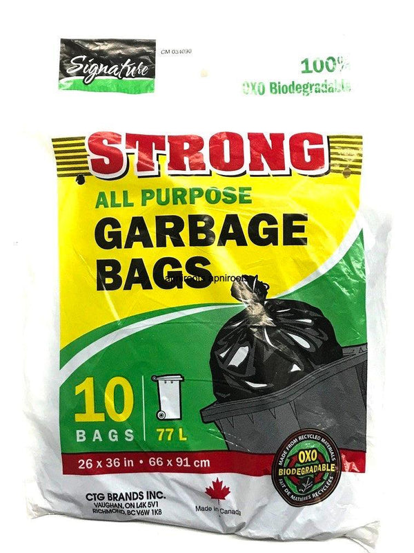 SIGNATURE GARBAGE BAGS 10PK - apniroots Grocery