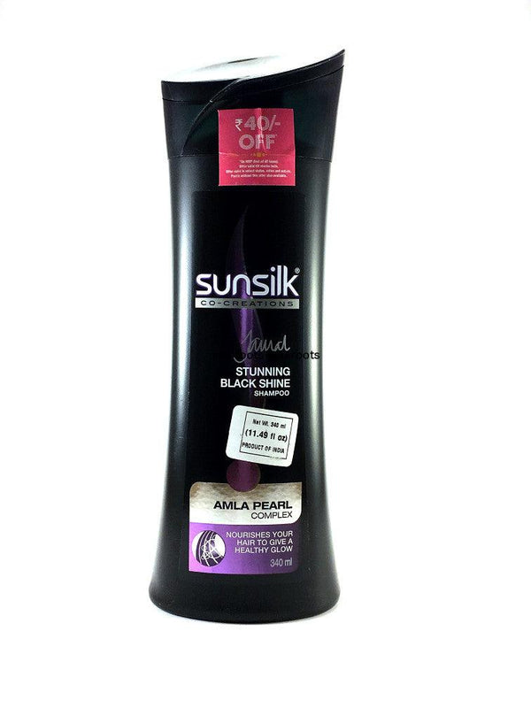 Sunsilk - Stunning Black Shine Shampoo - 340ml - apniroots Grocery