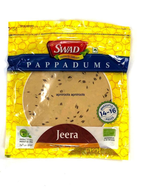 SWAD JEERA PAPPPADUMS - apniroots Grocery