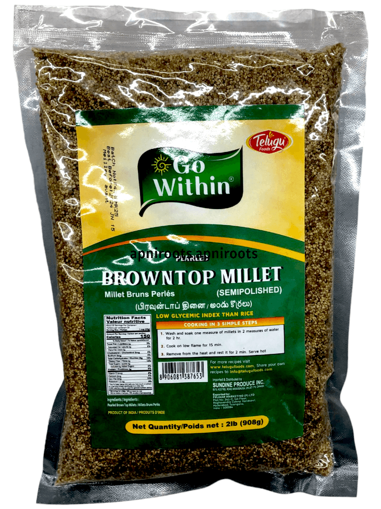 TELUGU BROWNTOP MILLET 2LB apniroots Grocery