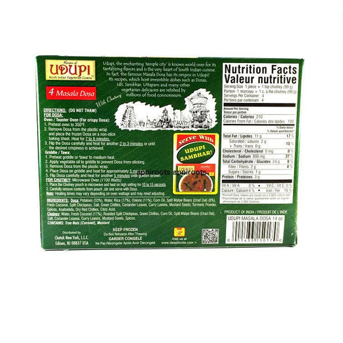 Udupi - 4 Masala Dosa - 297gm - apniroots Grocery