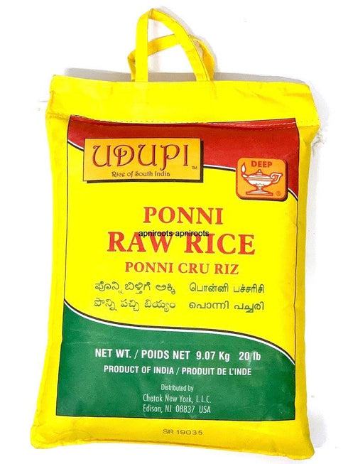 UDUPI PONNI RAW RICE 20LB - apniroots Grocery