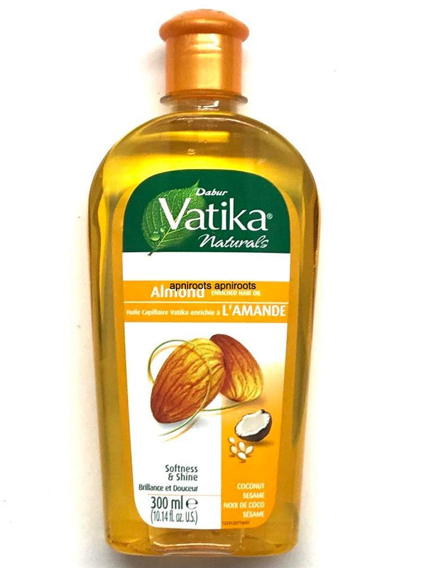 VATIKA ALMOND OIL 300ML - apniroots Grocery