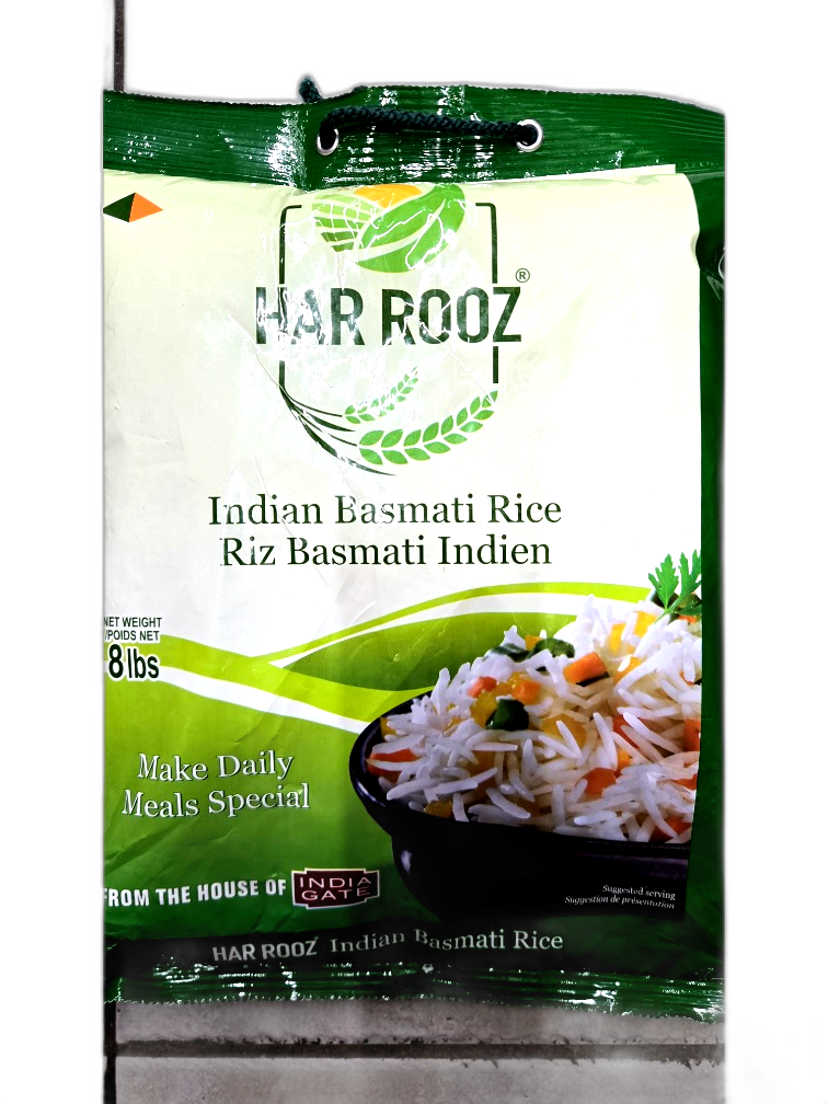 Har Rooz IG31L-INDIAGATE RICE-I.G HAR ROOZ BASMATI RICE 8 LB by at apniroots ...