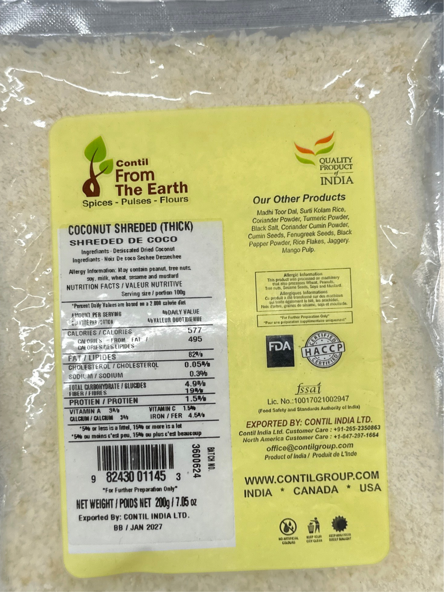 Contil CONTIL FROM THE EARTH-COCONUT SHREDED(THICK)-200GM by at apniroots ...