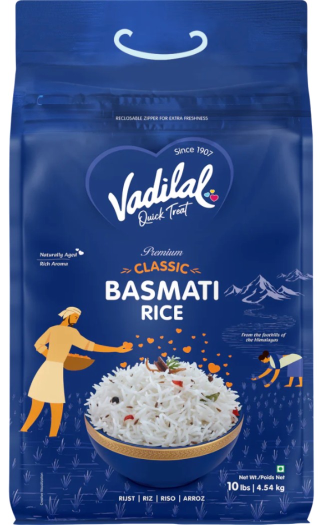 VADILAL - BASMATI RICE - 10LB- code888 by at apniroots Indian Grocery ...