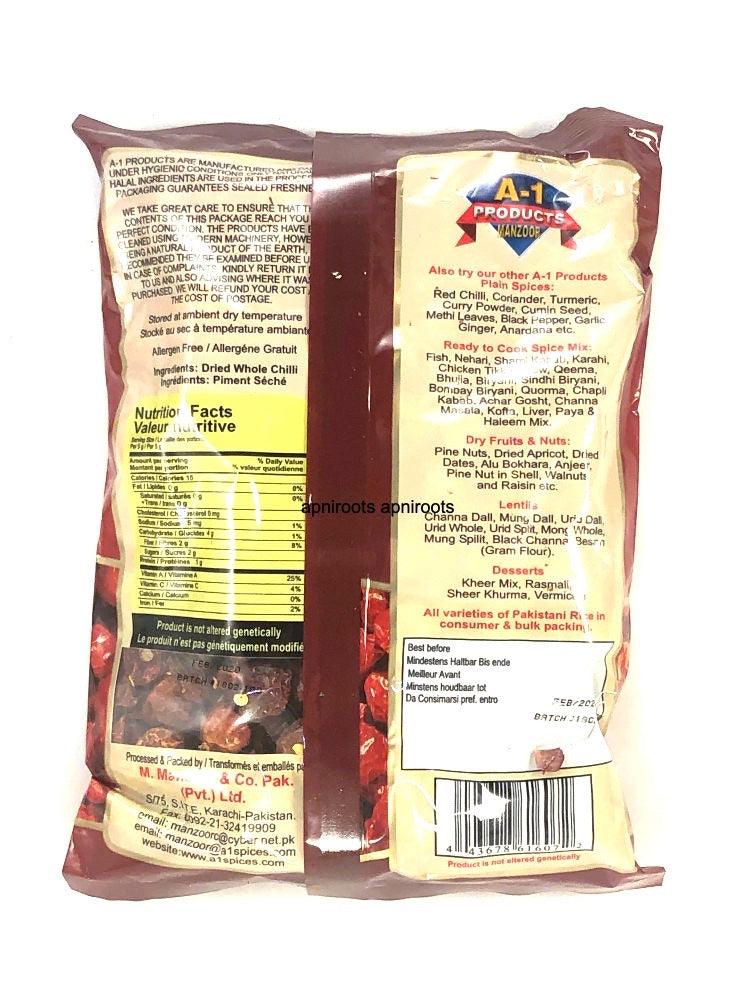 A1 - ROUND RED CHILLI WHOLE - 200GM by at apniroots Indian Grocery ...
