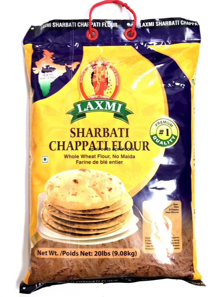 Laxmi - Sharbati Chappati Flour - Whole Wheat Flour No Maida atta- 20lb ...