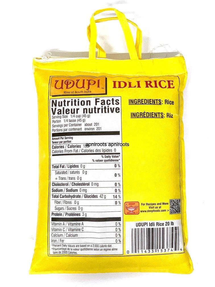 UDUPI IDLI RICE 20LB (you will receive Deep brand as Udupi is now Deep ...